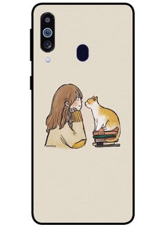 EYE CATCH Protective Case Cover For Samsung Galaxy M40 Smart Series Printed Protective Case Cover for Samsung Galaxy M40 Cat with Girl  - Image 1