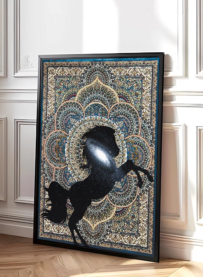 4gdran Canvas Wall Art For Wall Decoration,Horse Design,with a Hollow Frame,Size (120x80),One Piece - Image 2