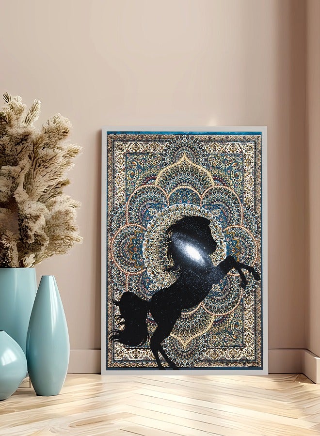 4gdran Canvas Wall Art For Wall Decoration,Horse Design,with a Hollow Frame,Size (120x80),One Piece - Image 3