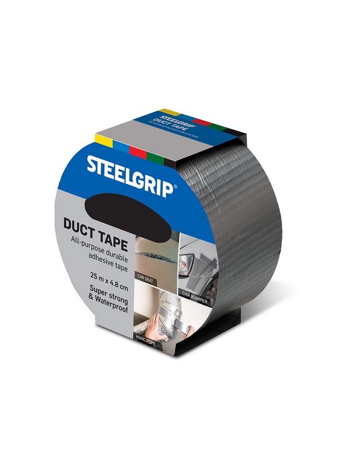 Pidilite Steelgrip Multi Purpose Duct Tape | Super-strong and Waterproof | Easy to Tear All Purpose Adhesive Tape (48 mm X 25 meters)  - Image 1