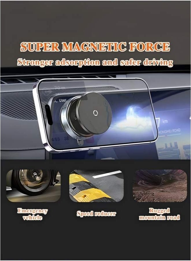 سَهْل تِك حامل هاتف السيارة المغناطيسي مع شفط فراغي ودوران 360 درجة – حامل عالمي، دعم شحن، تركيب سهل - Image 3