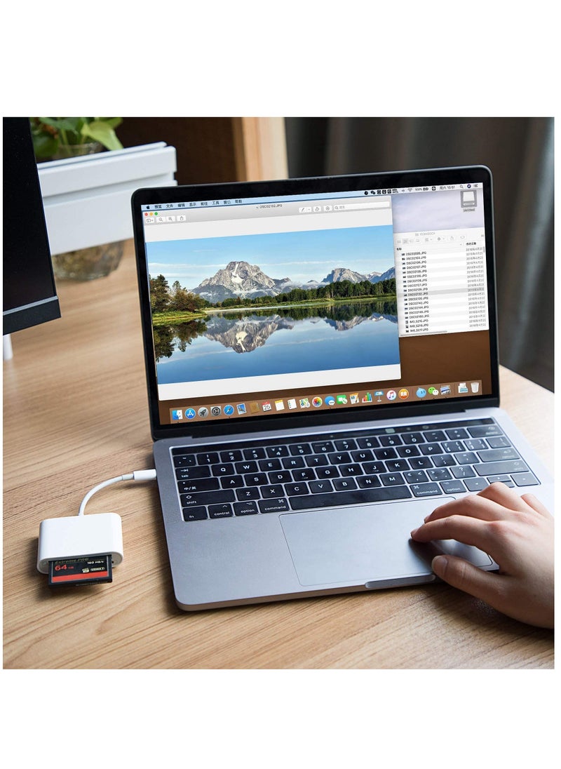 SYOSI - USB C CF/SD/TF Card Reader 3 in 1, Compact Flash Reader 3-Slot Memory Card Adapter for Type-C Device Supports Micro SD Memory Card Compatible with MacBook Pro/Air M1 iPad Pro Android Galaxy S20 S21U - Image 1