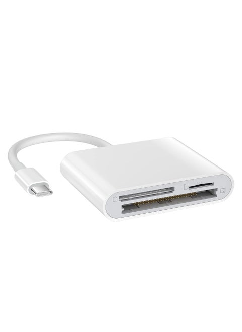 USB C CF/SD/TF Card Reader 3 in 1, Compact Flash Reader 3-Slot Memory Card Adapter for Type-C Device Supports Micro SD Memory Card Compatible with MacBook Pro/Air M1 iPad Pro Android Galaxy S20 S21U