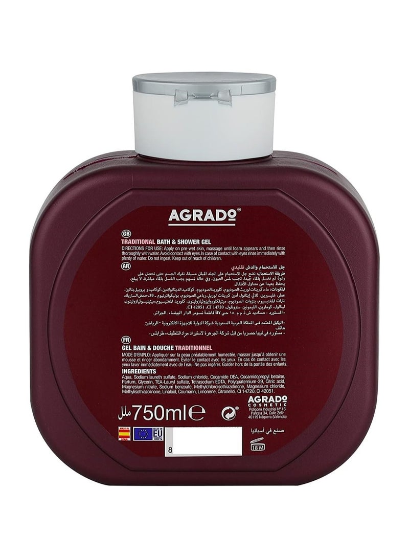 AGRADO Traditional Bath And Shower Gel 750 ML - Image 4