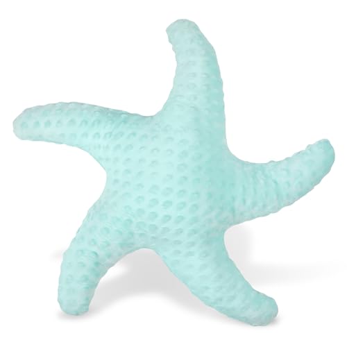 Marble Empire Starfish Pillow for Couch and Bed, Coastal Decor Throw Pillow, Ocean Beach Theme Accent Pillow for Living Room（Aqua） - Image 1