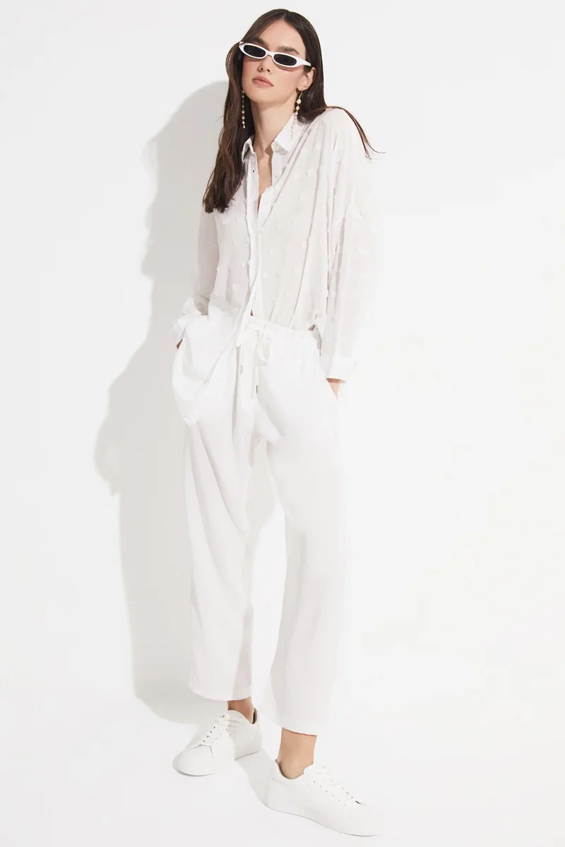 JUNE Women's Exclusive Regular Regular Pattern Textured Shirt