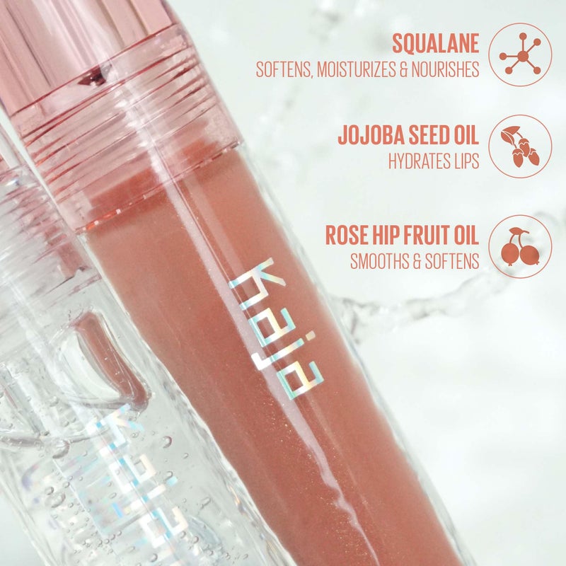 Kaja Lip Gloss - Gloss Shot | with Jojoba Oil, Tinted Shimmer, Hydrating, Non-sticky, Juicy, Nude, Plumper Looking Lips, 02 Milk Tea, 0.14 Fl Oz - Image 5