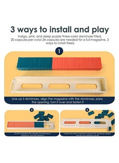 Y&D Blocks Set, Domino Train Toy Kids with 60 Colorful and Simulated Sound, Automatic Laying Brick Dominoes Game Educational DIY Gift  - Image 4