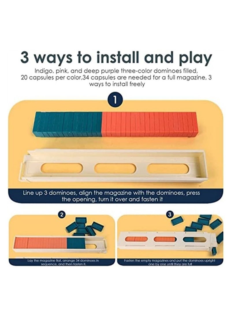 Y&D Blocks Set, Domino Train Toy Kids with 60 Colorful and Simulated Sound, Automatic Laying Brick Dominoes Game Educational DIY Gift  - Image 4