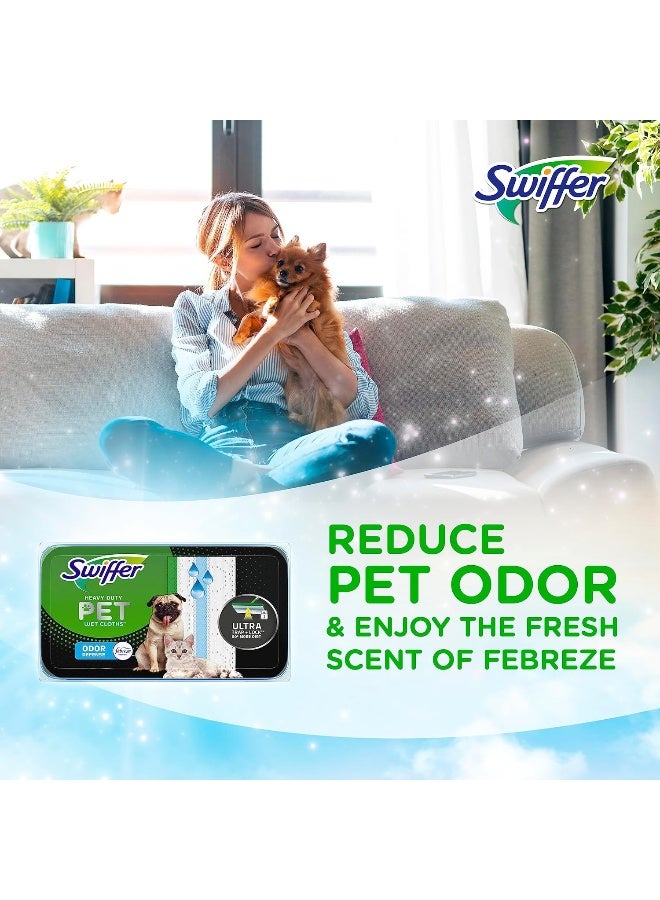 Swiffer Heavy Duty Pet Wet Mopping Cloths with Odor Defense, 20 Count - Image 5