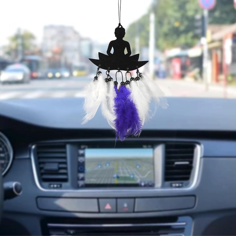 GLNRM Car, Home, Window & Garden for Positive Vibes for Decorative Car Hanging Ornament Dream Catchers (Buddha Flower) - Image 1