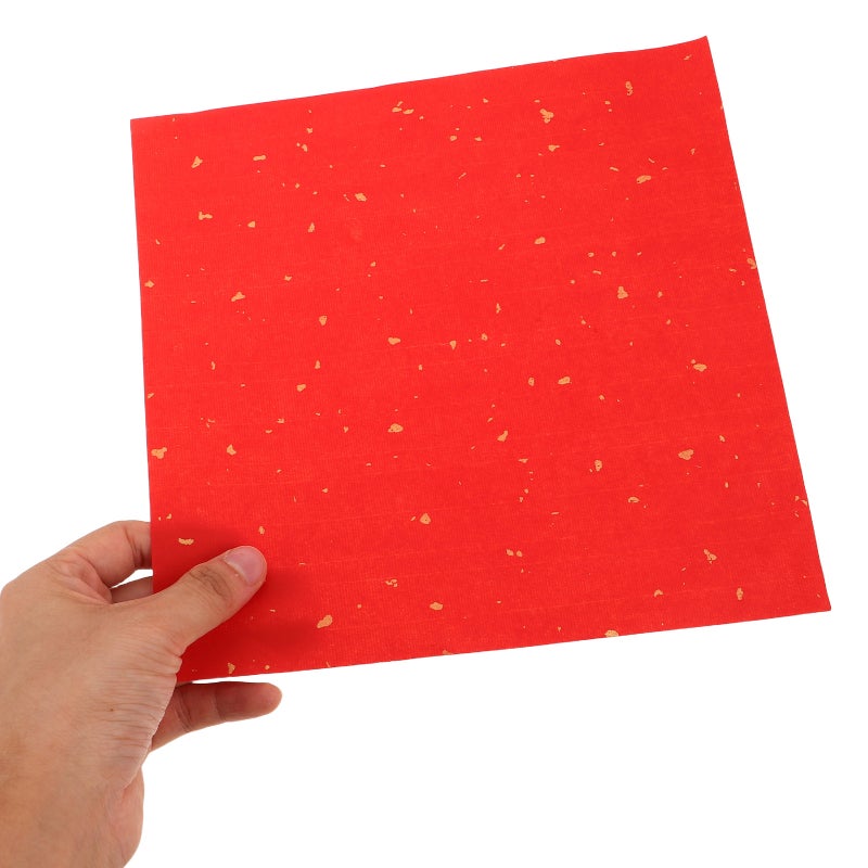 80 Sheets Chinese Red Xuan Paper, Spring Festival Asian Blank Rice Paperfor Asian Vietnamese Lunar New Years, 8.65x8.65 Inches - Image 4