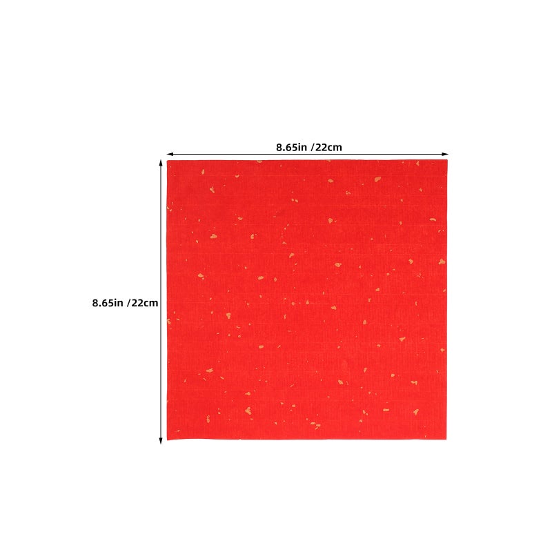 80 Sheets Chinese Red Xuan Paper, Spring Festival Asian Blank Rice Paperfor Asian Vietnamese Lunar New Years, 8.65x8.65 Inches - Image 5