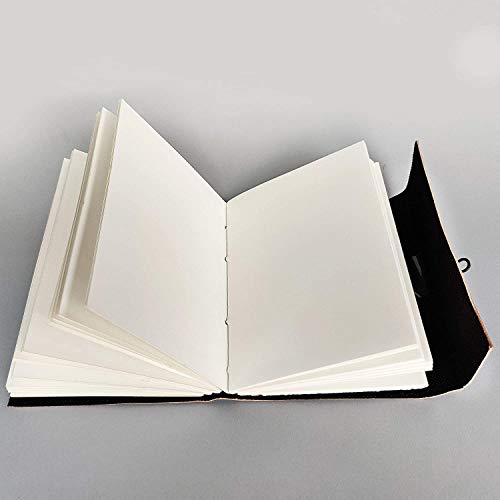 TUZECH Handmade 100% Pure Leather Diary Leather Journal for Office Home Daily Use Beautiful Handmade Genuine Leather Notebook with C Lock Brown (7 Inches) - Image 3