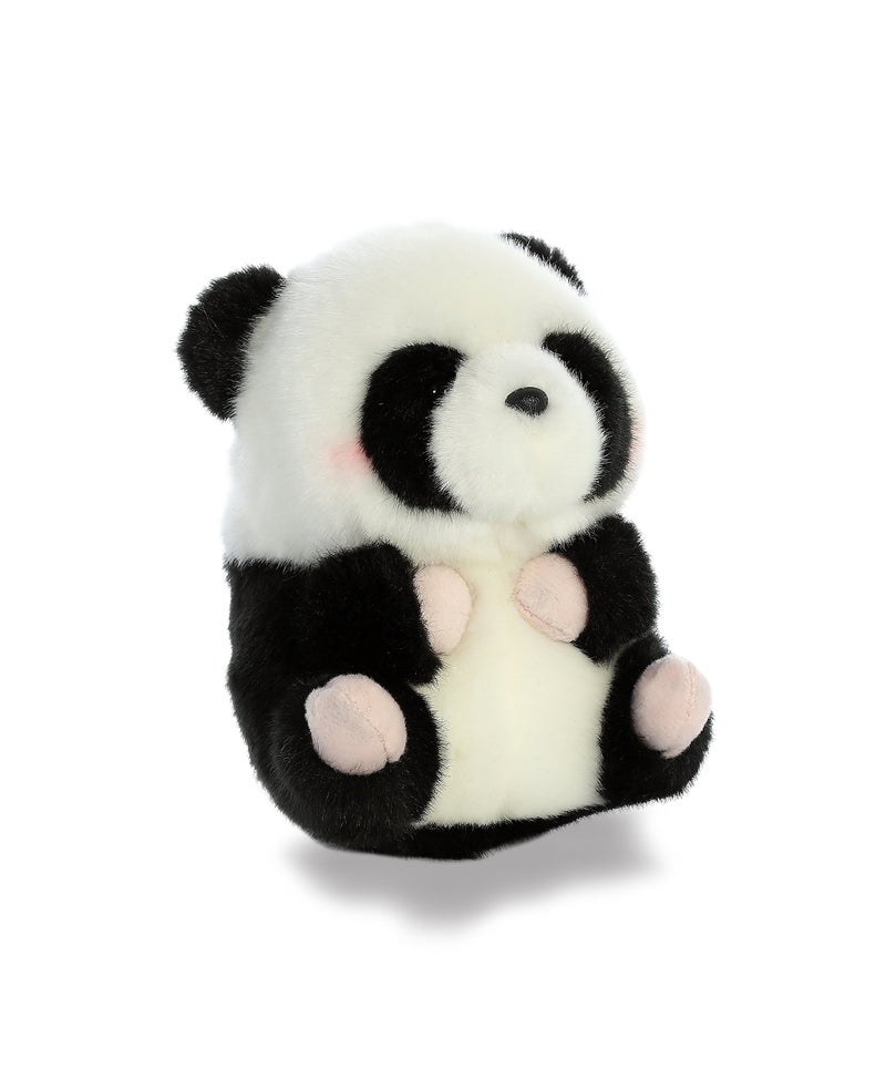 Aurora Playful Rolly Pet Precious Panda Stuffed Animal Compact Size for OntheGo Fun for Adults Kids Birthdays and Anniversaries White 4 Inches - Image 2