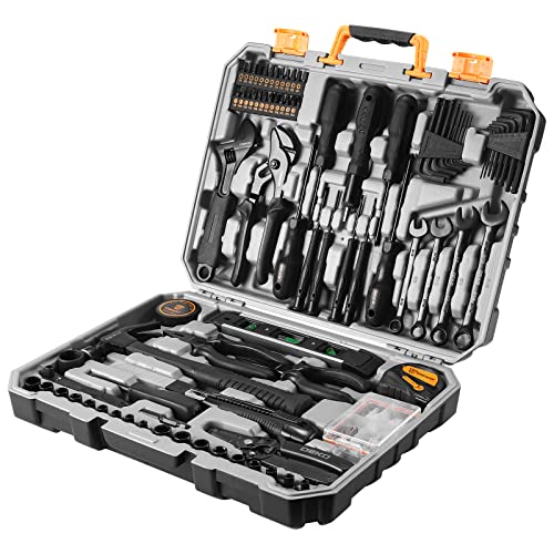 DEKOPRO Tool Kit Set Box for Home: Household with Drill Wrench Socket Basic Hand Tools Sets for Men Car Repair Mechanic Tool Kit Set Automotive with Plastic Tool Box 178 Piece - Image 1
