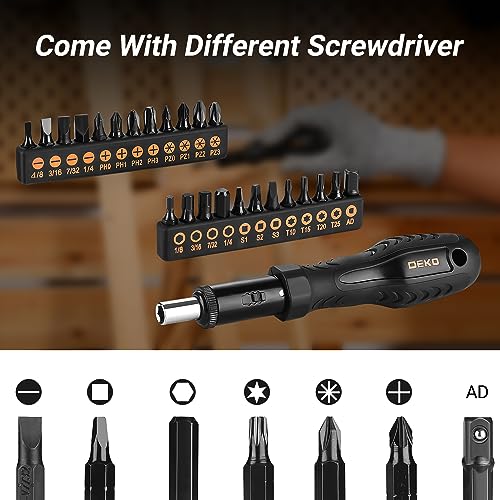 DEKOPRO Tool Kit Set Box for Home: Household with Drill Wrench Socket Basic Hand Tools Sets for Men Car Repair Mechanic Tool Kit Set Automotive with Plastic Tool Box 178 Piece - Image 4