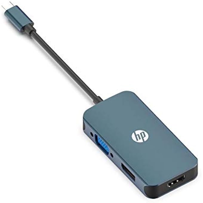 HEWLETT PACKARD - USB C 3.1 MALE TO HDMI, VGA AND DISPLAY PORT ADAPTER, HDMI 4K, DP (DISPLAY PORT) 4K, VGA 1080P, BLACK - Image 3