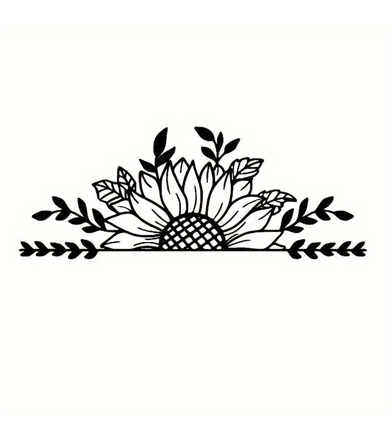 White Sunflower Decal Sticker Suitable For Laptop Truck Car Wall Decor - Image 3