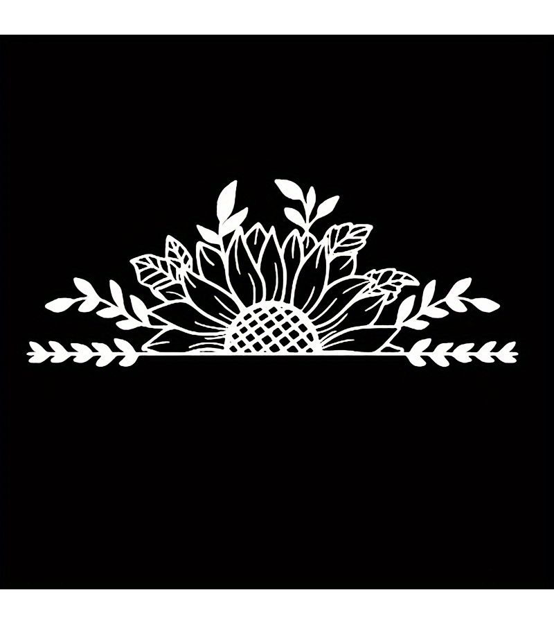 White Sunflower Decal Sticker Suitable For Laptop Truck Car Wall Decor - Image 2