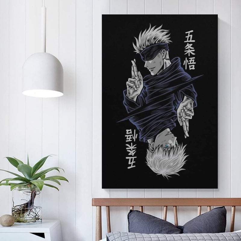 Home Trove Home trove Anime Jujutsu Gojo Satoru Poster Canvas Wall Art Painting Posters Decoration Room Decor Unframe 12x18inch(30x45cm) - Image 2
