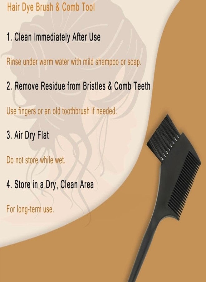 Hair Coloring Brush with Comb 2 in 1 Rat Tail Hair Dye Tint Brushes with Integrated Combs Dye Brushes Tool for All Over Color, Highlights and Root Touch Ups, for Men & Women | Hair Dye Brush with Comb - Image 3