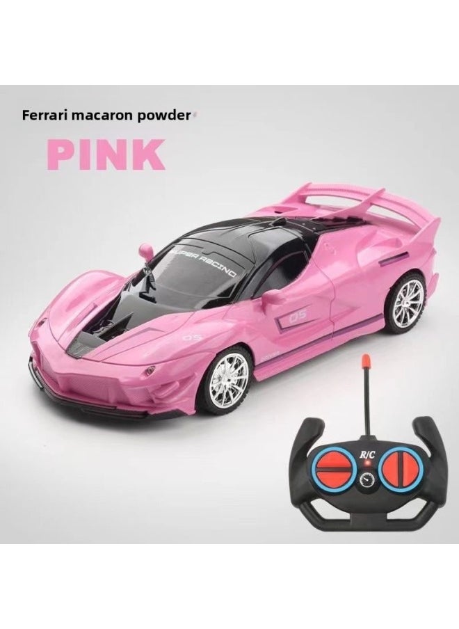 Remote Control Car Rechargeable High-speed Electric Remote Control Car Drift Sports Car Four-way Racing Children Boy Toy Car-Color:2024 Hot Racing-farrah Girl Powder [gift Box]-Proportion:2 Packages Of Special Charging Set + Remote Control [no Remote Control Battery Included]  - Image 1