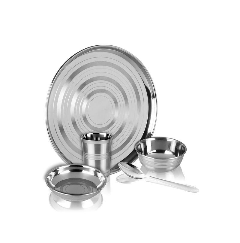 Anjali Stainless Steel Dinner Set, 5 Pieces