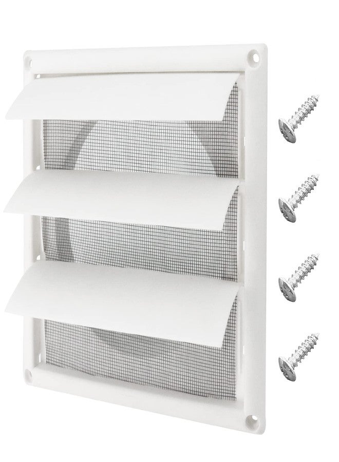 Blutoget 6'' Louvered Vent Cover for 6" Vent Duct Opening - Includes Aluminum Bird Stop Inserts - Image 1