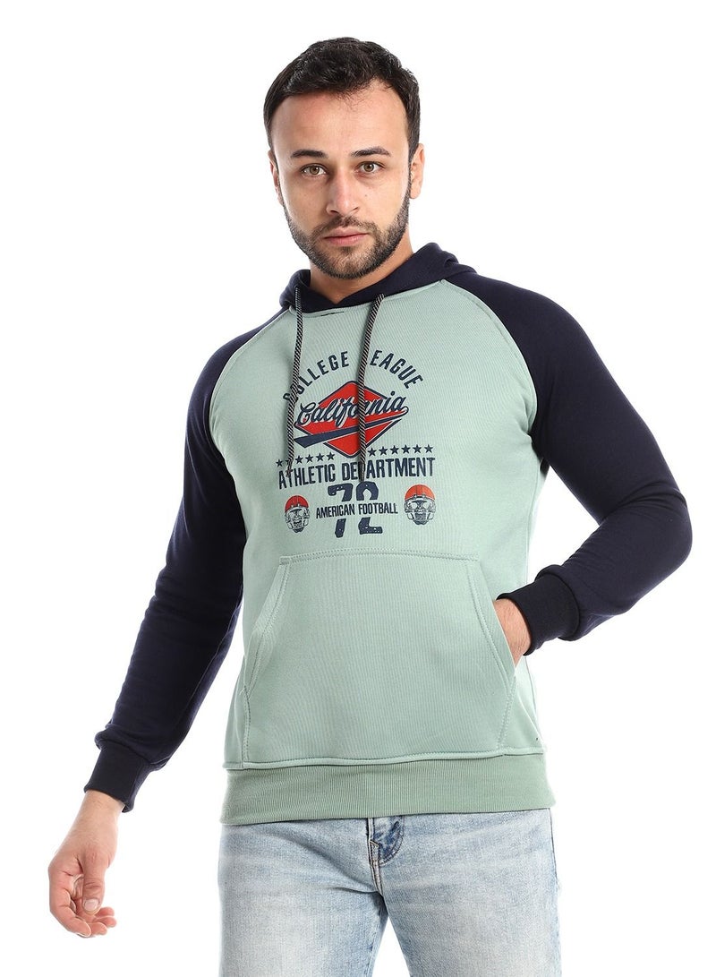 سيزار هودي رجالي مقفول مزود بطباعات وجيوب أمامية - Image 2