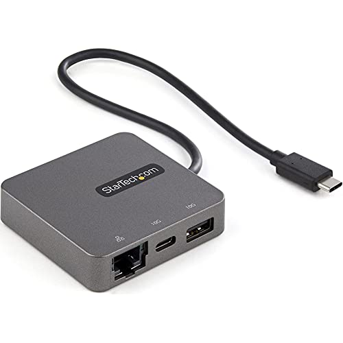 StarTech.com USB-C Multiport Adapter - USB 3.1 Gen 2 Type-C Mini Dock - USB-C to 4K HDMI or 1080p VGA Video - 10Gbps USB-A USB-C, GbE - Portable Travel Laptop Dock - Works w/Thunderbolt 3, TAA - Image 1