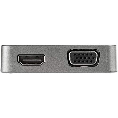 StarTech.com USB-C Multiport Adapter - USB 3.1 Gen 2 Type-C Mini Dock - USB-C to 4K HDMI or 1080p VGA Video - 10Gbps USB-A USB-C, GbE - Portable Travel Laptop Dock - Works w/Thunderbolt 3, TAA - Image 3