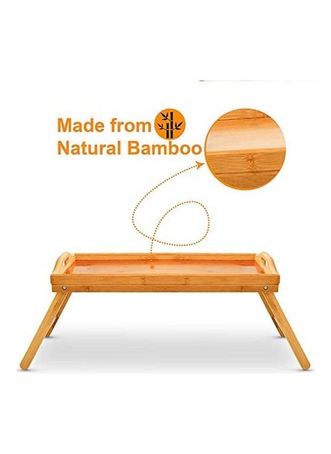 Generic - Bamboo Breakfast Bed Tray Table With Folding Legs - Image 1