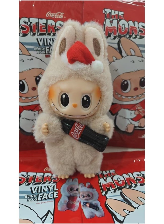 Labubu Generation Of The Motherland Version Of Macaron Bubble Series Fun Blind Box Vinyl Face Plush Doll-Colour:Coke Brown Standing Style-High:Cola  - Image 1