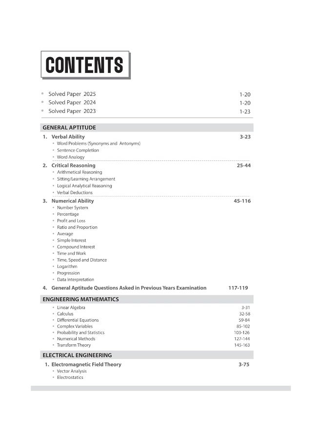 Arihant GATE TUTOR Study Guide for Electrical Engineering Exam 2026 | Fully Revised Edition with Gate Solved Papers (2025-2023) and 5 Mock Tests  - Image 3