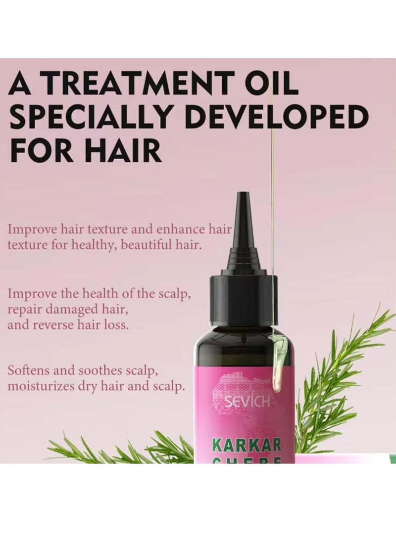 Sevich - Karkar Chebe Hair Growth Oil 100% Pure and Natural Soothes Repairs Scalp for Hair Growth with Karkar and Chebe Rosemary and Castor Seed Oil Moisturize Hydrate Prevent Hair Breakage Chebe oil 40ml - Image 1