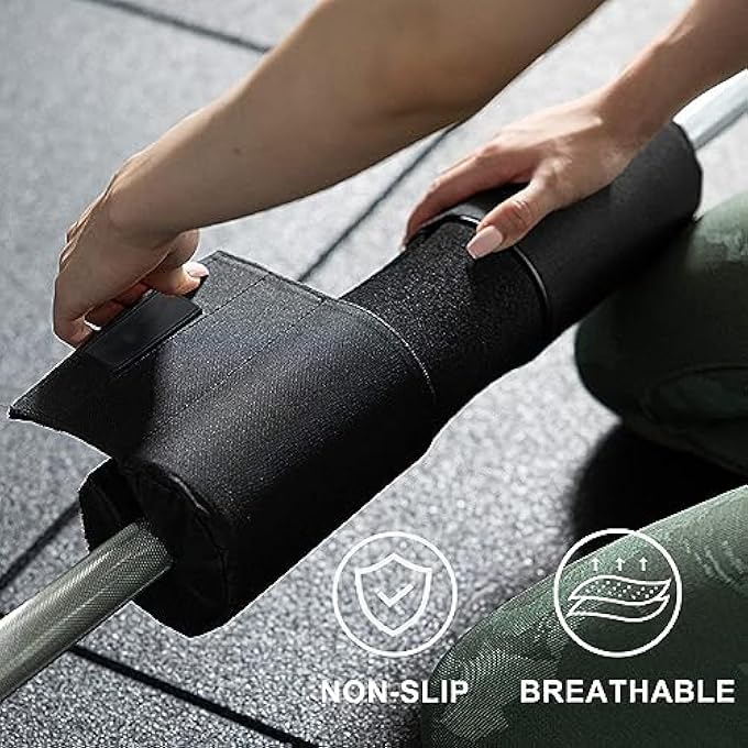 rayihni Barbell Squat Pad Nylon Padding Antislip, Thick Foam Barbell Pad For Squats Cushion, Lunges & Bar Padding For Hip Thrusts, Standard Olympic Weight Bar Pad, Provides Cushion To Neck Shoulders Training - Image 3