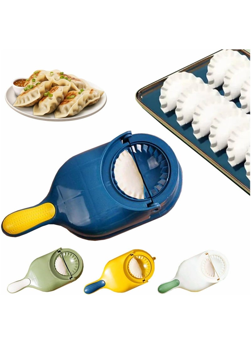 LIMITLESS 2 In 1 Dumpling Maker, Dumpling Skin Maker Mould, Kitchen Dumpling Making Tool with Stuffing Spoon, Multi-function DIY Manual Dumpling Press Molds Set (Blue)  - Image 1