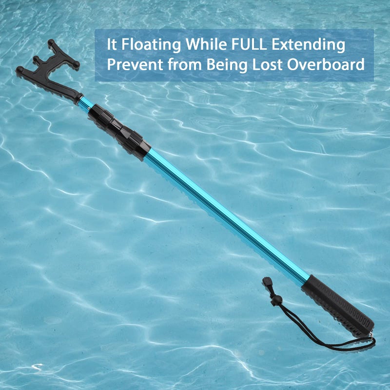 SAN LIKE Telescopic Boat Hook, Aluminum Lightweight Durable Push Pole with Floating Non-Slip Plastic Hand Grips for Docking, Extends from 30-inches to 67-inches - Image 5