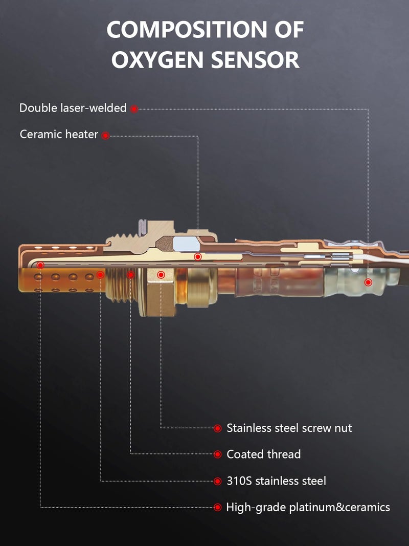 Marsflex مستشعر الأكسجين Marsflex O2 234-4622 13355 متوافق مع تويوتا كامري أفالون سيينا 4Runner RAV4 سولارا ماتريكس لكزس ES300 بونتياك فايب، 250-24360 بديل - Image 5