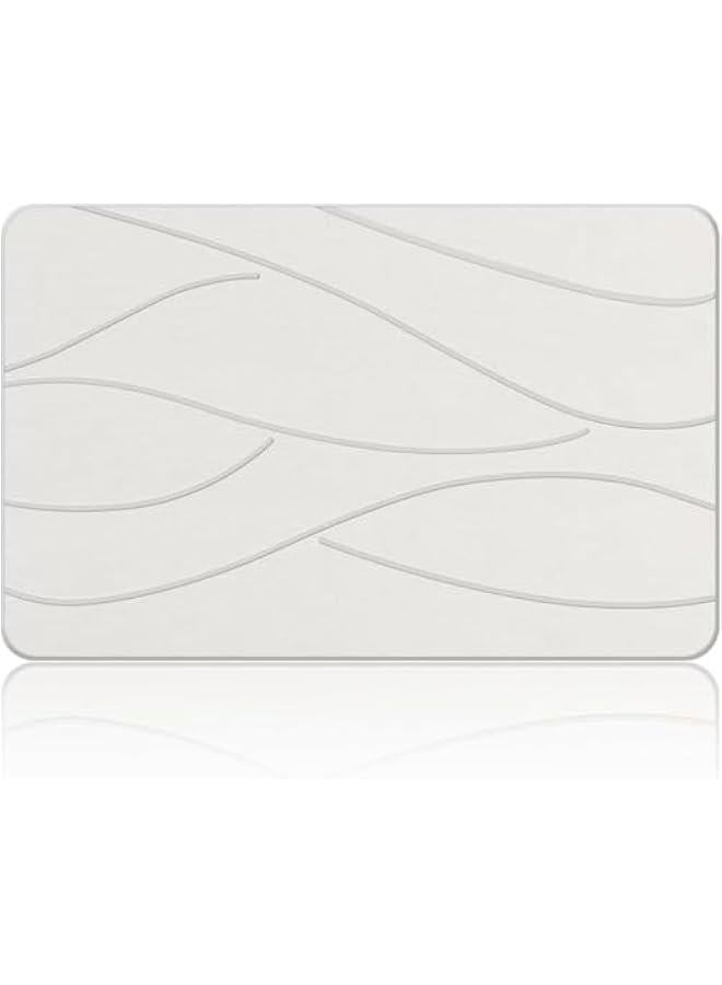 بساط حمام من حجر الدياتومايت فائق الامتصاص وسريع الجفاف ومضاد للانزلاق للحمام من بايبي (02 رمادي فاتح) - Image 1