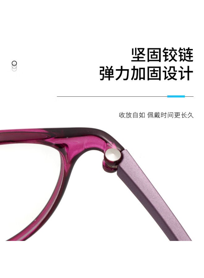Fall in love Lianshang Anti-blue Light Reading Gl For Women, High Definition Bifocal Gl Tr Ultra-light Reading Gl For Women 5009 Elegant Purple 300 Degrees - Image 3