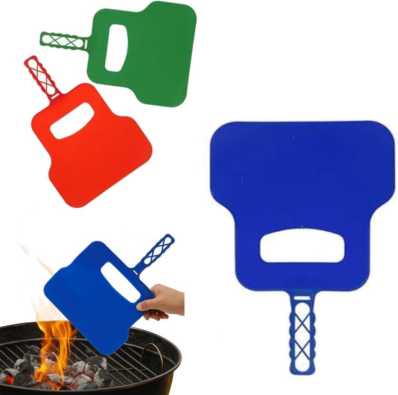 MARKQ BBQ Hand Fan for Outdoor Cooking | Portable Plastic Barbecue Fire Bellow | Camping, Hiking & Picnic Grill Accessories – Assorted Colors (PACK OF 1) - Image 1