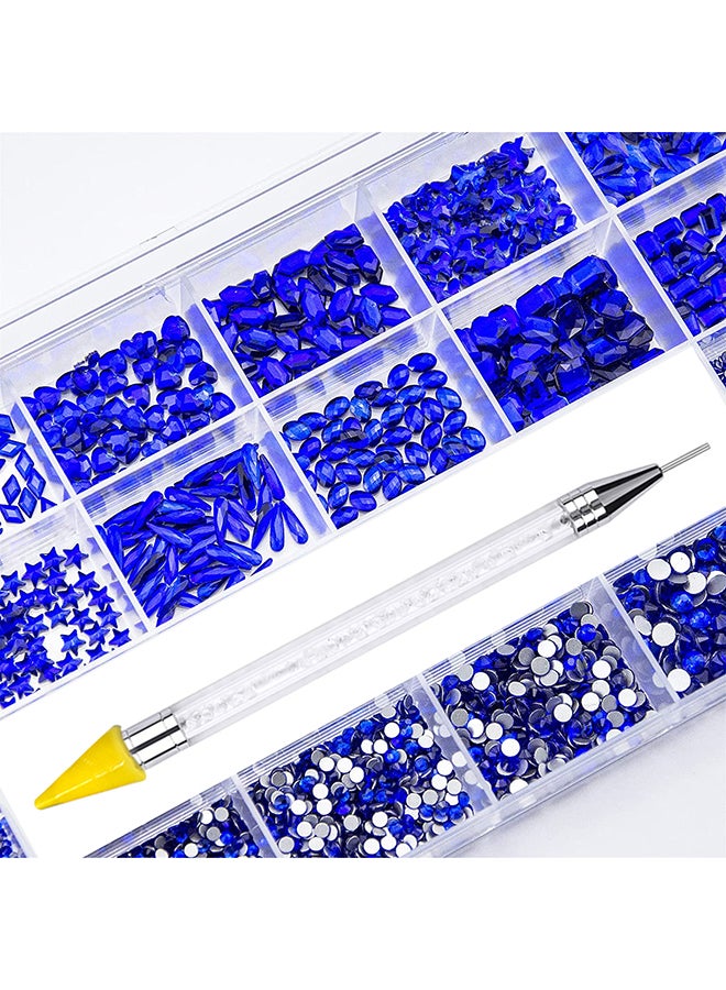brunson 21 Grid Glass Rhinestone Diamond Stickers for Nails Art Decorations With Drill Pen BBEDNAS1 - Image 4