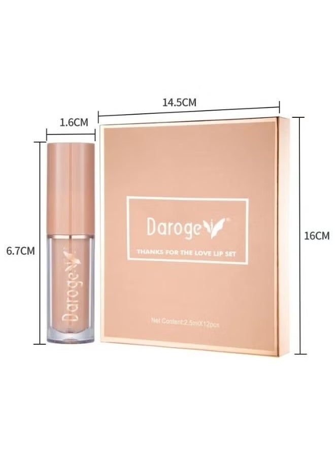 daroge 12-Piece Velvet Matte Liquid Lipstick Gift Set with Long-Lasting & Waterproof Formula (30 ml)  - Image 4