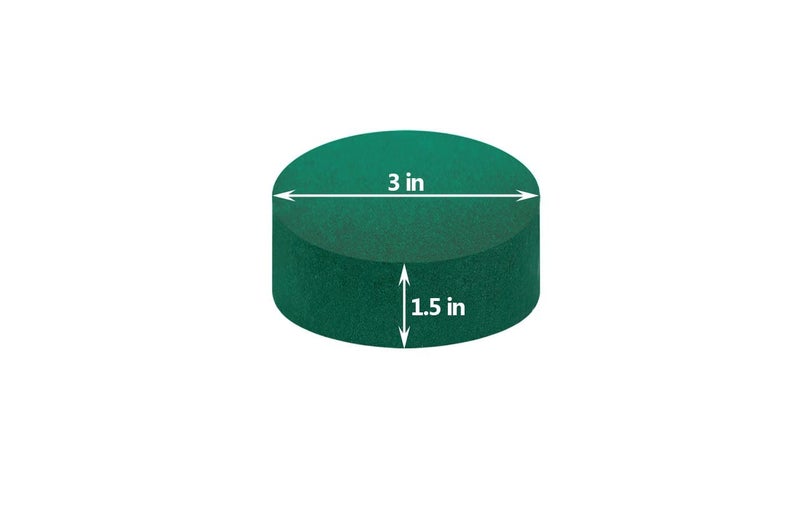 FLOFARE Pack of 6 FLOFARE Round Floral Foam Blocks for Fresh and Artificial Flowers, Each (3" X 1.5"), Dry & Wet Green Flower Foam for Flower Arrangements & Florist Supplies - Image 2