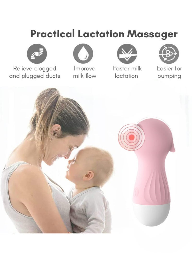 Soft Breast Massager for Breastfeeding Heat and ibration Adjustable for Clogged Ducts, Improve Milk Flow Engorgement - Image 3