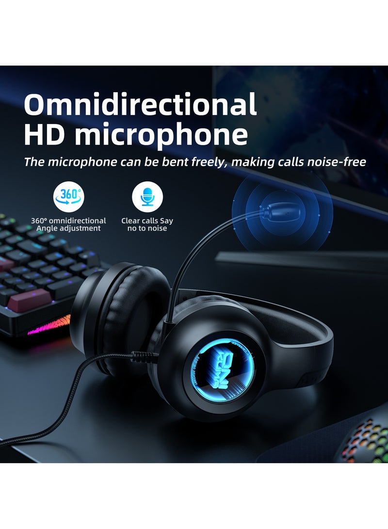 onikuma X36 RGB Gaming Headset Noise Canceling Mic for PC Mac PS4 Mobile And Xbox Switch - Image 3