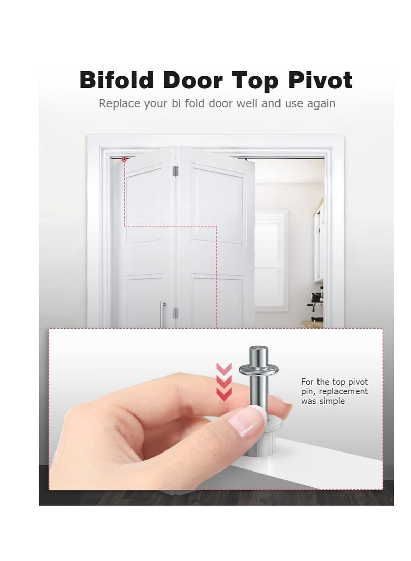 Excefore 16 PCS Bifold Door Hardware Repair Kit,  Repair Replacement Parts for Bi-fold Door Sliding Door, Suitable for Folding Pocket Door Accordion Door Barn Door  - Image 3