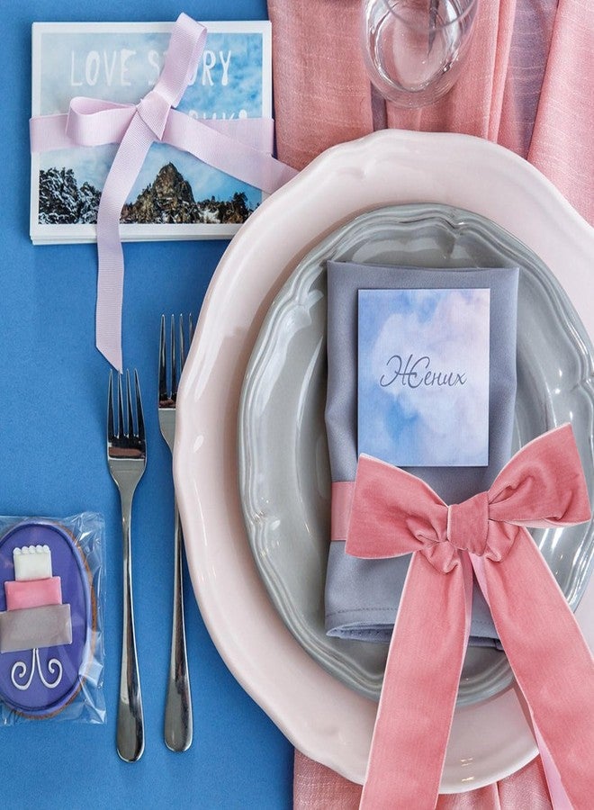 Toniful Velvet Ribbon 51mm x 25 Yards - Classic Velvet Ribbon for Christmas Wreath Decoration, Hand Ornaments, Gift Wrapping and Bow Making, Valentine's Day Bouquet Packaging, Rose Gold - Image 5